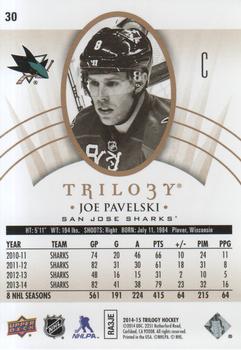 2014-15 Upper Deck Trilogy #30 Joe Pavelski Back