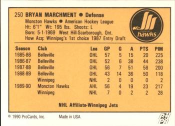 1990-91 ProCards AHL/IHL #250 Bryan Marchment Back