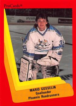 1990-91 ProCards AHL/IHL #349 Mario Gosselin Front
