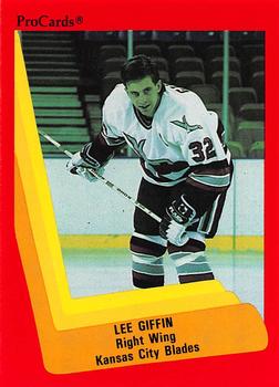 1990-91 ProCards AHL/IHL #584 Lee Giffin Front