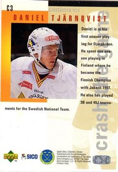1997-98 Collector's Choice Swedish - You Crash the Game Exchange #C3 Daniel Tjarnqvist Back