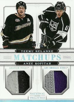 2013-14 Panini National Treasures - Matchups Prime #M-SK Teemu Selanne / Anze Kopitar Front