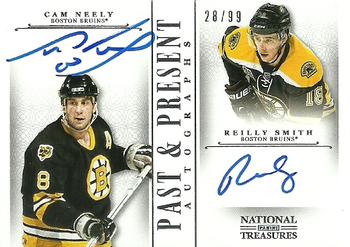 2013-14 Panini National Treasures - Past and Present Autographs #PP-NS Cam Neely / Reilly Smith Front