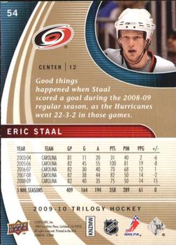 2009-10 Upper Deck Trilogy #54 Eric Staal Back