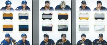 2013-14 Panini National Treasures - Sweeter by the Dozen Jerseys Prime #SD-BUF Cody Hodgson / Dave Andreychuk / Drew Stafford / Gilbert Perreault / Jhonas Enroth / Mark Pysyk / Mikhail Grigorenko / Nikita Zadorov / Pat LaFontaine / Pierre Turgeon / Rasmus Ristolainen / Tyler Ennis Front