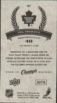 2009-10 Upper Deck Champ's #167 Phil Oreskovic Back