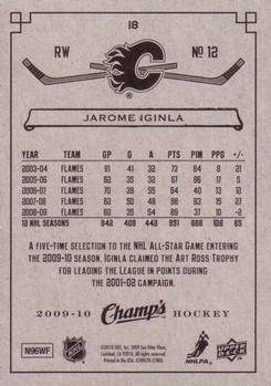 2009-10 Upper Deck Champ's #18 Jarome Iginla Back