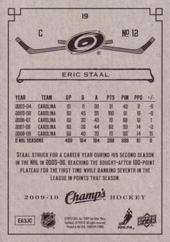 2009-10 Upper Deck Champ's #19 Eric Staal Back