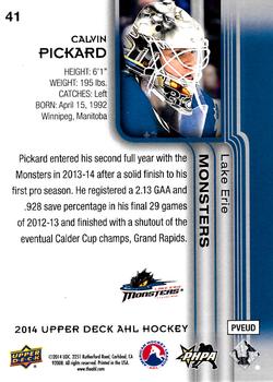 2014 Upper Deck AHL #41 Calvin Pickard Back