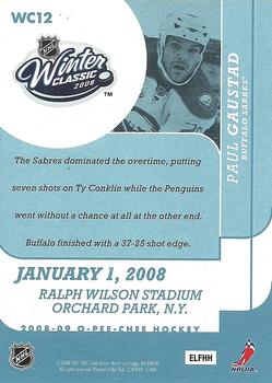 2008-09 O-Pee-Chee - Winter Classic Highlights #WC12 Paul Gaustad Back