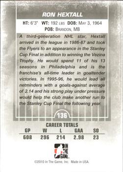 2009-10 In The Game Between The Pipes #136 Ron Hextall Back
