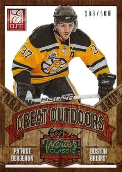 2012-13 Panini Rookie Anthology - Elite The Great Outdoors #GO–14 Patrice Bergeron Front