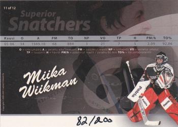 2006-07 Cardset Finland - Superior Snatchers Silver #11 Miika Wiikman Back