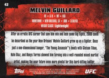 2010 Topps UFC - Gold #42 Melvin Guillard Back