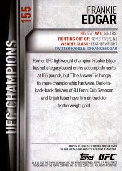2015 Topps UFC Champions #155 Frankie Edgar Back