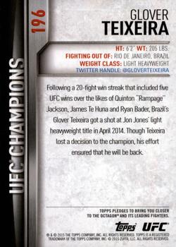2015 Topps UFC Champions #196 Glover Teixeira Back