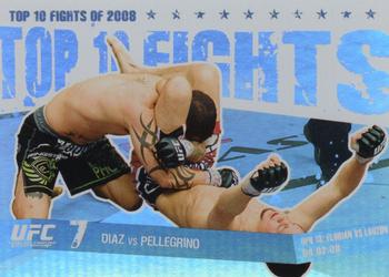 2009 Topps UFC Round 1 - Top 10 Fights of 2008 #TT28 Nate Diaz / Kurt Pellegrino Front
