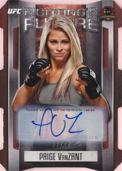 2015 Topps UFC Champions - Fighting's Future Autographs #FF-PV Paige VanZant Front
