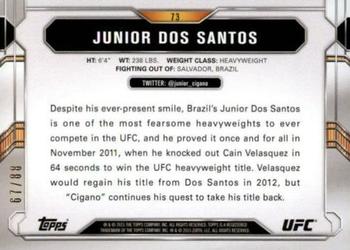 2015 Topps UFC Chronicles - Gold #73 Junior Dos Santos Back