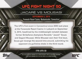 2015 Topps UFC Chronicles - Fight Poster Preview #FPR-UFN50 UFC Fight Night 50 Back