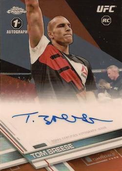 2017 Topps Chrome UFC - Fighter Autographs Orange Refractor #FA-TB Tom Breese Front