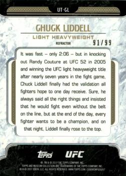 2017 Topps Chrome UFC - UFC Tier 1 Refractor #UT-CL Chuck Liddell Back