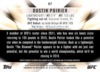 2018 Topps UFC Knockout #67 Dustin Poirier Back