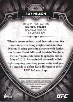 2012 Topps UFC Bloodlines - Country Flag #99 Roy Nelson Back
