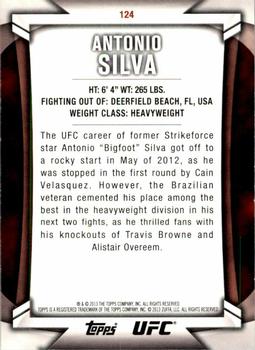 2013 Topps UFC Knockout - Blue #124 Antonio Silva Back