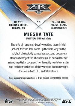 2017 Topps Fire UFC #15 Miesha Tate Back