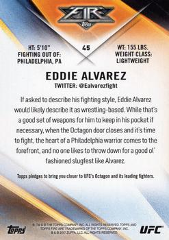 2017 Topps Fire UFC #45 Eddie Alvarez Back