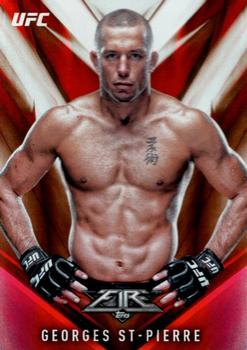 2017 Topps Fire UFC - Red Hot #1 Georges St-Pierre Front