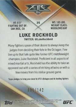 2017 Topps Fire UFC - Red Hot #35 Luke Rockhold Back