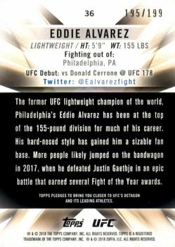 2018 Topps UFC Knockout - Green #36 Eddie Alvarez Back