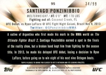 2018 Topps UFC Knockout - Blue #95 Santiago Ponzinibbio Back