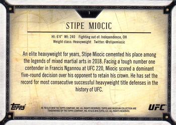 2018 Topps UFC Museum Collection #1 Stipe Miocic Back