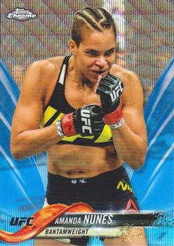 2018 Topps Chrome UFC - Blue Wave #20 Amanda Nunes Front