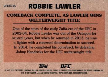 2018 Topps Chrome UFC - 1983 Topps #UFC83-RL Robbie Lawler Back