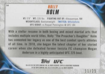 2019 Topps UFC Knockout - Purple #54 Holly Holm Back