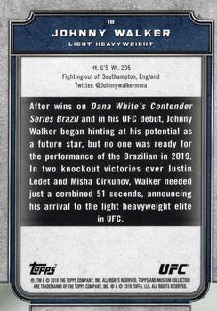 2019 Topps UFC Museum Collection #18 Johnny Walker Back