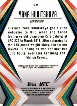 2019 Topps Chrome UFC - Future Stars #FS-YK Yana Kunitskaya Back
