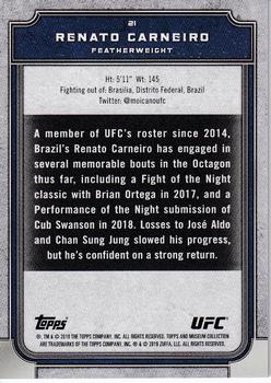 2019 Topps UFC Museum Collection - Sapphire #21 Renato Carneiro Back