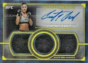 2019 Topps UFC Museum Collection - Single Athlete Signature Swatches Triple Relic Autographs Gold #SSATR-CC Cortney Casey Front
