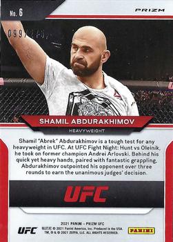 2021 Panini Prizm UFC - Red Prizms #6 Shamil Abdurakhimov Back
