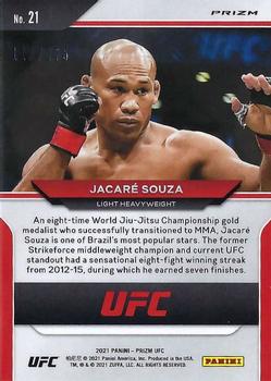 2021 Panini Prizm UFC - Red Prizms #21 Jacare Souza Back