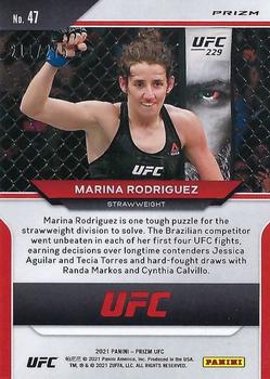 2021 Panini Prizm UFC - Red Prizms #47 Marina Rodriguez Back