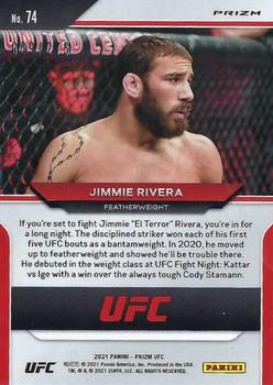 2021 Panini Prizm UFC - Red Prizms #74 Jimmie Rivera Back