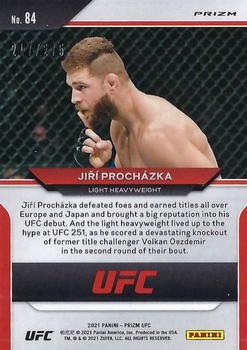 2021 Panini Prizm UFC - Red Prizms #84 Jiri Prochazka Back