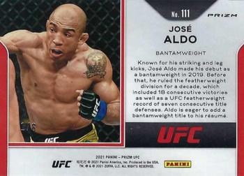 2021 Panini Prizm UFC - Octagon Prizms #111 Jose Aldo Back