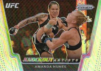 2021 Panini Prizm UFC - Knockout Artists Silver Prizms #11 Amanda Nunes Front